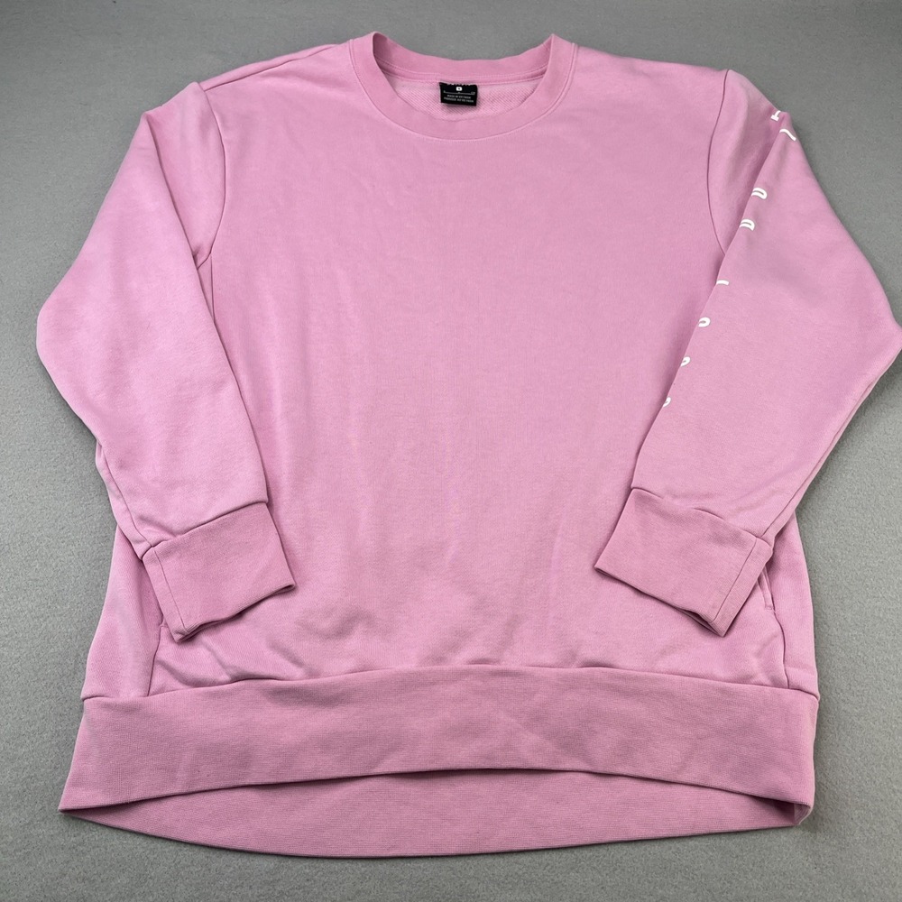 Nike Dri-FIT Women's Sweatshirt Size Small Pink Just Do It Long Sleeve Pullover